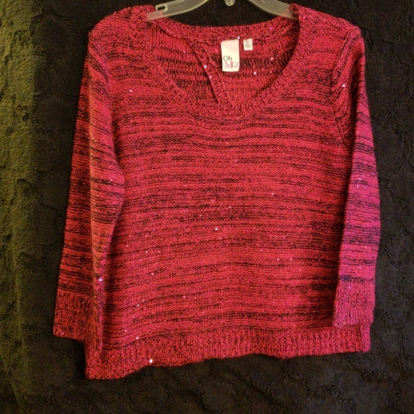 OhMG! Other - Juniors OhMG! Size XL Hot Pink-Black Sweater